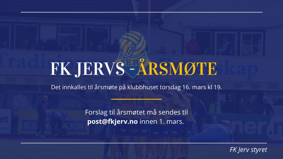 Vi Innkaller Til årsmøte! / Jerv